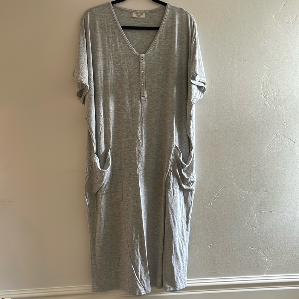dwell & slumber cocoon dress in grey, never worn